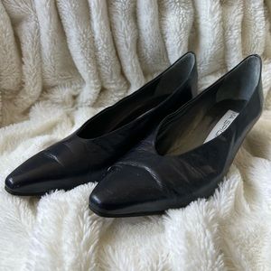 Navy Italian leather Pumps